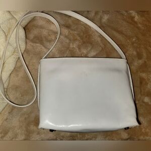 MONSAC Elegant White Leather Crossbody‎ Bag